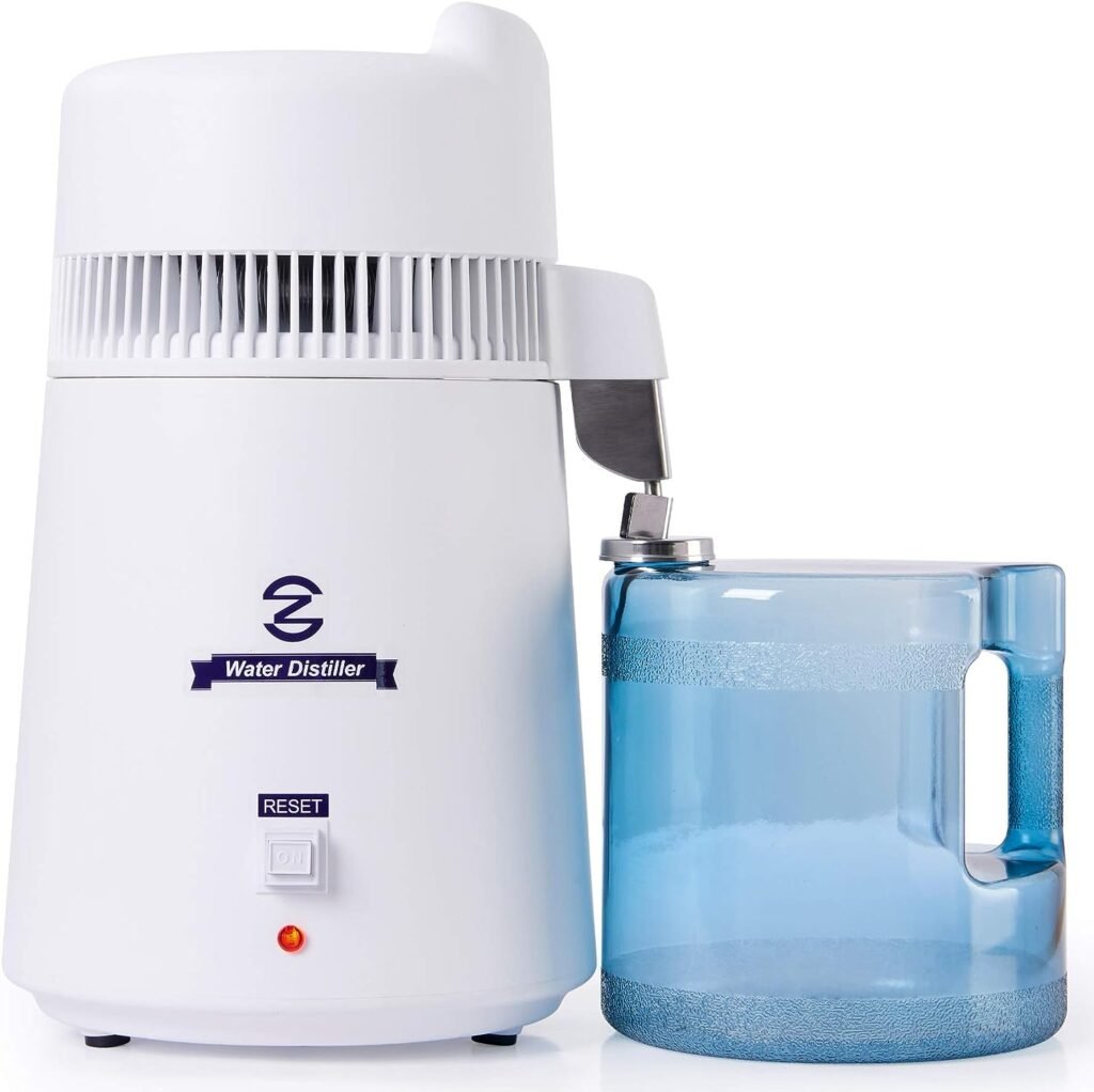 CO-Z 6L Water Distiller, Larger 1.6 Gal Countertop Home Distillers, Distilling Pure Water Machine for Home Table Desktop, Distilled Water Making Machine, Water Purifier to Make Clean Water for Home