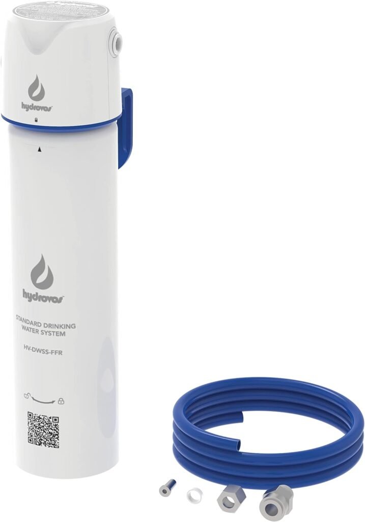 HYDROVOS Standard Under Sink Water Filter System, NSF and IAPMO Certified Reduces Lead, Cysts and Chlorine Taste  Odor, 2 GPM Fast Flow, Use as Sink Filter Under Counter in Kitchen, Bathroom, RV