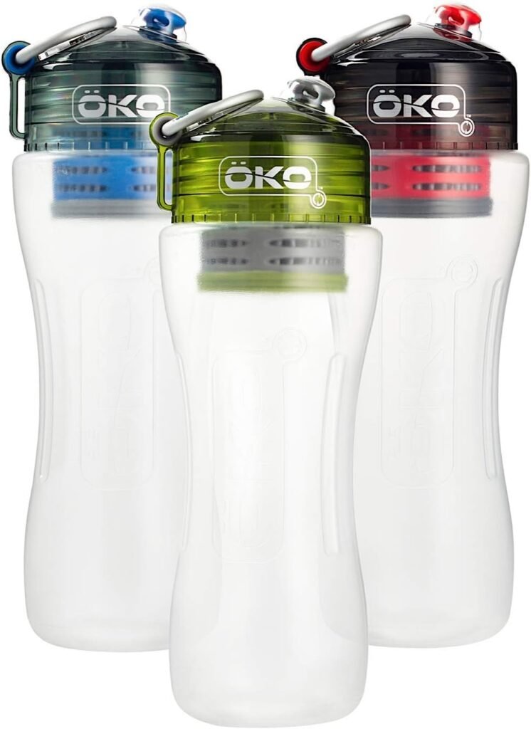 OKO H2O 650ml Filtration Bottle for Travel, Camping, Hiking, Cycling and Everyday Use