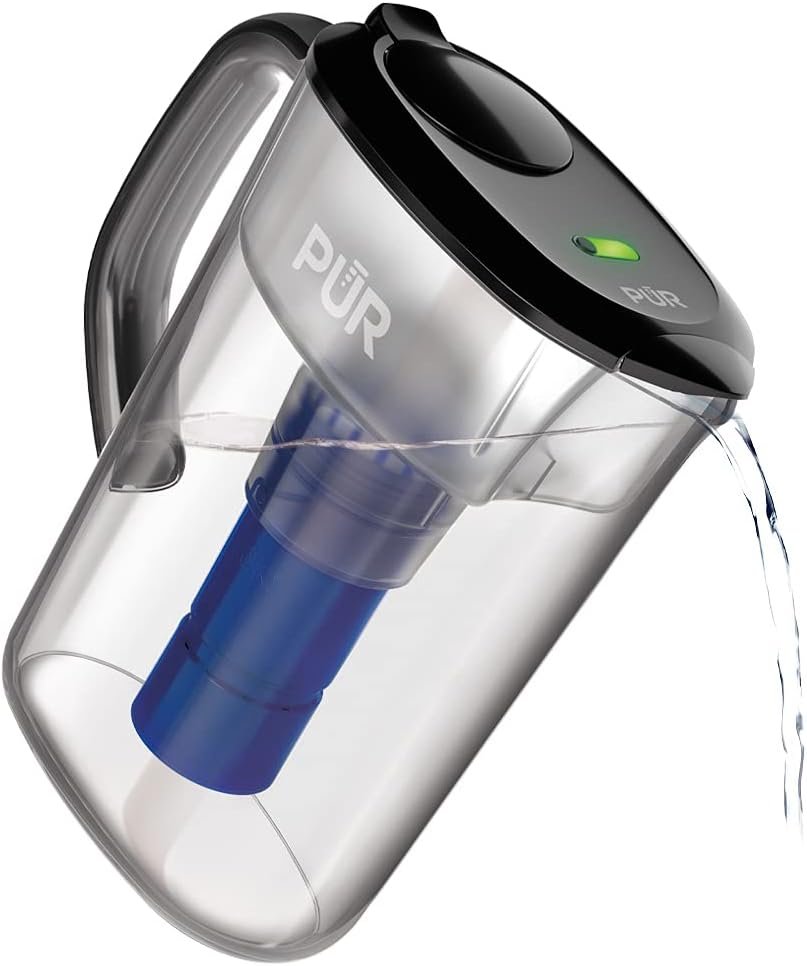 PUR PLUS Water Pitcher Filtration System, 7 Cup, Smoke, PPT711B