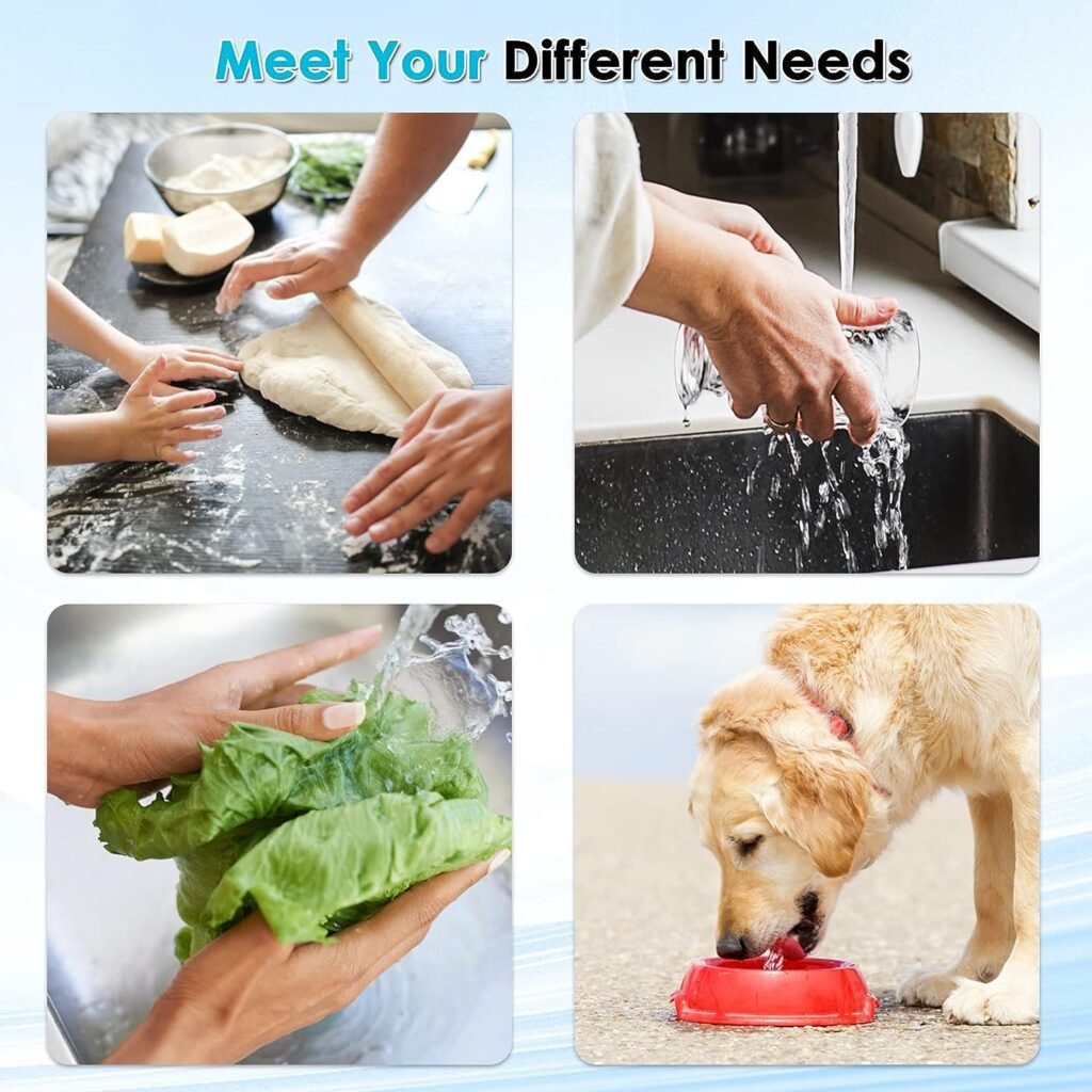 Vortopt Faucet Water Filter for Kitchen Sink - 400 Gallons Water Purifier for Faucet - Mount Tap Water Filtration System for Tub,Reduces Lead, Chlorine and Bad Taste,Fits Standard Faucets(2 Filters)