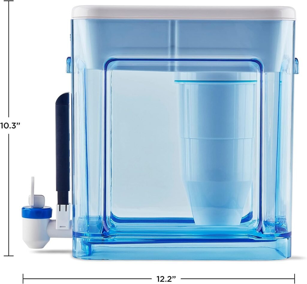ZeroWater 22 Cup Ready-Read 5-Stage Water Filter Dispenser, NSF Certified to Reduce Lead and PFOA/PFOS, Instant TDS Read Out