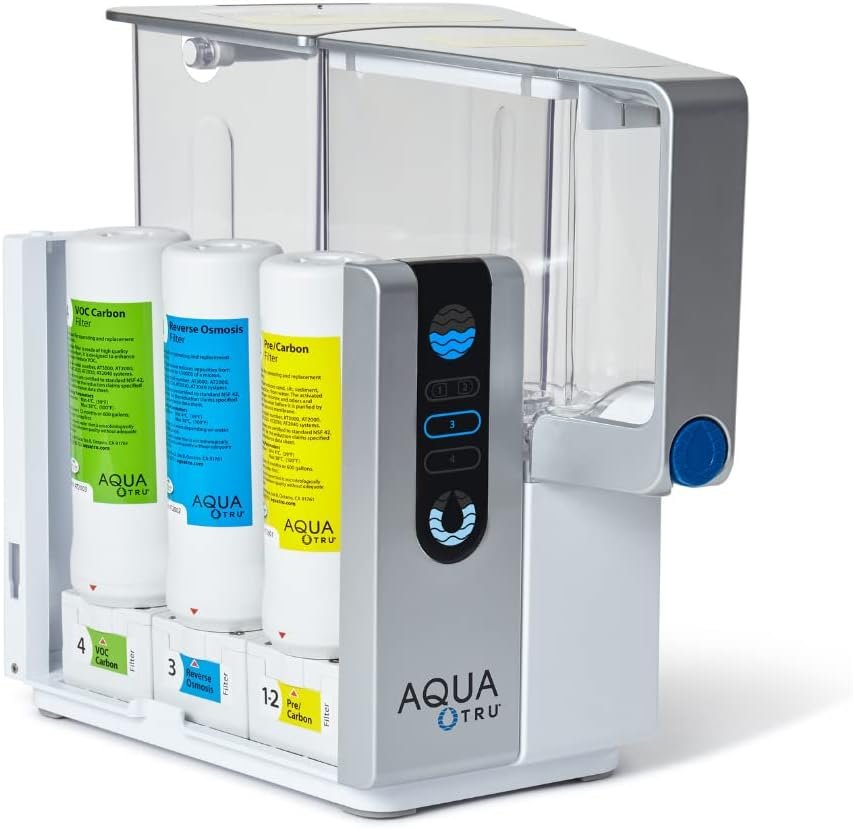 AquaTru Classic Countertop Water Filtration Purification System for PFAS  Other Contaminants with Exclusive 4-Stage Ultra Reverse Osmosis Technology (No Plumbing or Installation Required) | BPA Free